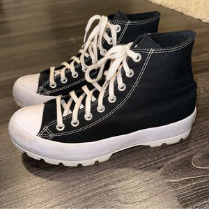 Converse Black and White High-Top Canvas Sneakers